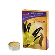 Свечи ароматизированные чайные в гильзе ваниль (6шт/уп) (20 уп/кор) фотография