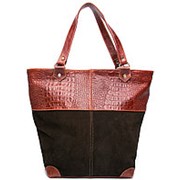 Женская рыже-коричневая большая сумка фото