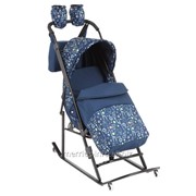 Санки-коляска Kristy Luxe Comfort Plus Синий фото