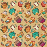 Подарочная упаковка Феникс-Презент Бумага упаковочная “Милые совы“ 70*100см, 80 г/м фото