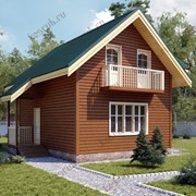 Дом из бруса ДБ-65 проект Терем 7,5х8 фото