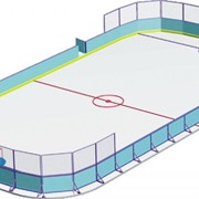 Корт хоккейный 30х15 с радиусом закругления R= 3,5