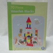 ДЕРЕВЯННЫЙ КОНСТРУКТОР ДОМИКИ (70 деревянных блоков) ASDA PLAY & LEARN 70 PIECE WOODEN BLOCKS фото