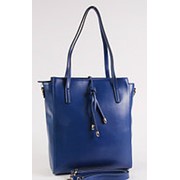 Синяя женская кожаная сумочка фото