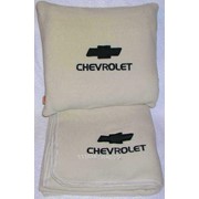 Плед в чехле бежевый Chevrolet вышивка черная фото