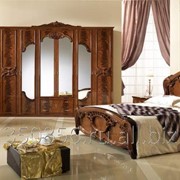 Спальня Олимпия Орех с 6-ти дверным шкафом фотография