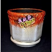 Горшок для цветов из керамики ручной работы “Новый средний розы““ фото
