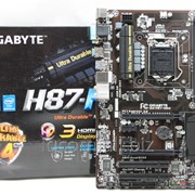 Материнская плата LGA-1150 Gigabyte GA-H87-HD3 Intel H87 4 HD Graphics ATX 4x USB3,0 Box полный комплект фотография