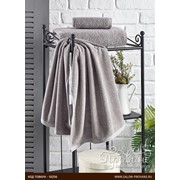 Полотенце для ванной Karna EFOR хлопковая махра серый 50х100 фото