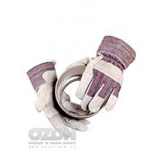 Перчатки кожаные (спилок), комбинированные, арт. 5-011