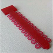 Эластичные лигатуры на прямом модуле 0,12 мм, красное желе *Glenroe* фотография