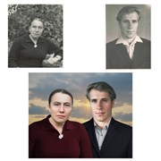 Реставрация старых фотографий, колоризация фото фото