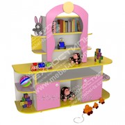 Стенка для пособий и игрушек "Книжный дом"