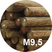 Опора деревянная пропитанная ЛЭП класса М9,5 в комплекте с полиэтиленовой крышкой и тремя оцинкованными фото