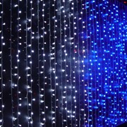 Светодиодный занавес LED Curtain Light connectable LED-BP-1824-CL-230V, 24 гирлянды, 18 диодов на каждой, всего 432 диода