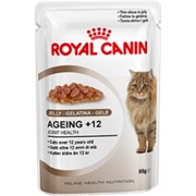 Ageing +12 (в желе) Royal Canin корм для взрослых кошек, Старше 12 лет, Пакет, 12 x 0,085кг фотография