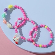 Набор детских браслетов 'Выбражулька' трио, зайчик, цветные фото