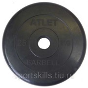 Диск обрезиненный черный MB ATLET d-51 25кг фото
