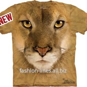 Мужская футболка The Mountain Mountain Lion с мордой горного льва фото