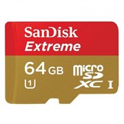 Карта памяти SANDISK 64GB microSDXC Class 10 UHS-I U3 (SDSDQXP-064G-G46A) фотография