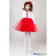 Платье белое с красным орнаментом, код: 3285046 фото