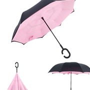 Зонт наоборот розовый