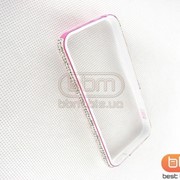 Аксессуар Bumpers iPhone 5S пластик(со стразами)розов.с бел. 57814a фото