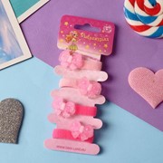 Резинка для волос 'Ксюня' (набор 4 шт) сахарные бантики, 2 см, розовый (комплект из 6 шт.) фото