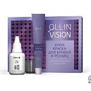 Набор для окрашивания бровей и ресниц черная Ollin Professional VISION, 20 мл