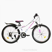 Велосипед 24“ Nameless S4000W, белый/розовый фото