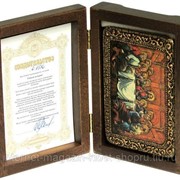 Настольная икона Тайная вечеря на мореном дубе фото