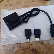 Конвертер HDMI-VGA+audio miniHDMI microHDMI фото
