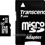 Карта памяти Transcend MicroSDHC 8GB Class 4 (TS8GUSDC4), код 71622 фотография