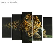 Картина модульная на подрамнике “Взгляд гепарда“ 2-25*52, 2-25*66,5, 1-25*80, 80*140 см фото