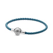 Кожаный браслет Pandora Moments с застежкой морской раковиной 590537EN69 фотография