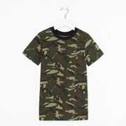 Футболка для мальчика, цвет камуфляж, рост 104 см фото