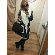 Пальто трикотаж на меху фото