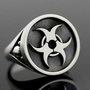 Серебряное кольцо “Bio Hazard“ от WickerRing фото