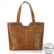 Женская кожаная сумка “Джина“ (коричневая) фотография