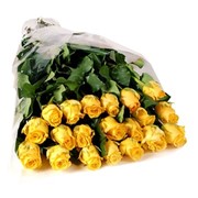Букет из 21 желтой розы фото
