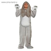 Карнавальный костюм «Заяц», взрослый, комбинезон, шапка, р. 50-52, рост 180 см фото