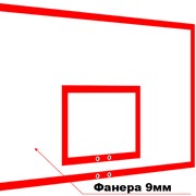 Щит баскетбольный игровой из фанеры на металлическом каркасе Glav 01.206 фото