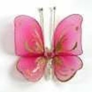 Бабочка маленькая розовая 12*9 см