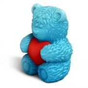 Форма для мыла 3D “Мишка Тедди сидит с сердечком“ фото