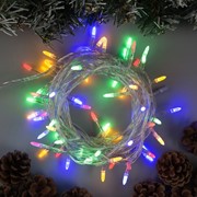 Гирлянда 'Нить' 10 м с насадками 'Игла', IP20, прозрачная нить, 100 LED, свечение мульти, 8 режимов, 220 В фотография