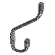 Крючок мебельный двухрожковый TUNDRA krep, КМ06BM, цвет серебро на черном фото