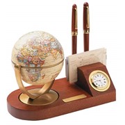 Набор письменный с часами и глобусом фотография
