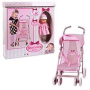 Коляска прогулочная для куклы с поворотными колесами в комплекте с куклой и набором аксессуаров, 54,5х38х7 фотография