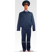 Куртка полушерстяная серосинего цвета и брюки полушерстяные серосинего цвета для сотрудников УИС
