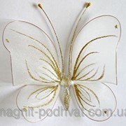 Бабочка декоративная для штор и тюлей большая белая